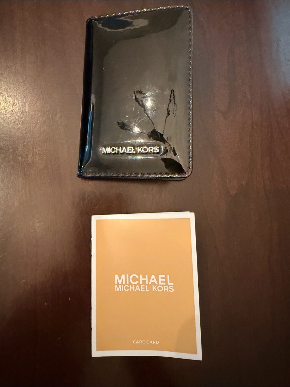 Michael Kors Black Patent Leather Card holder/wallet